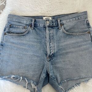 Agolde Parker Light Blue Jean Shorts